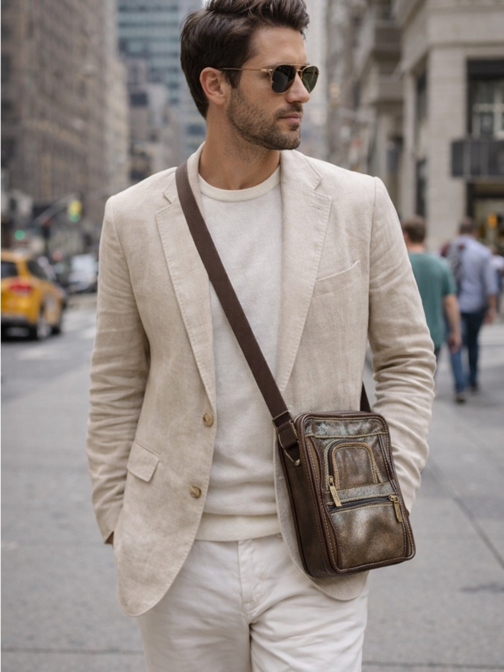 Leather crossbody Claire Chase